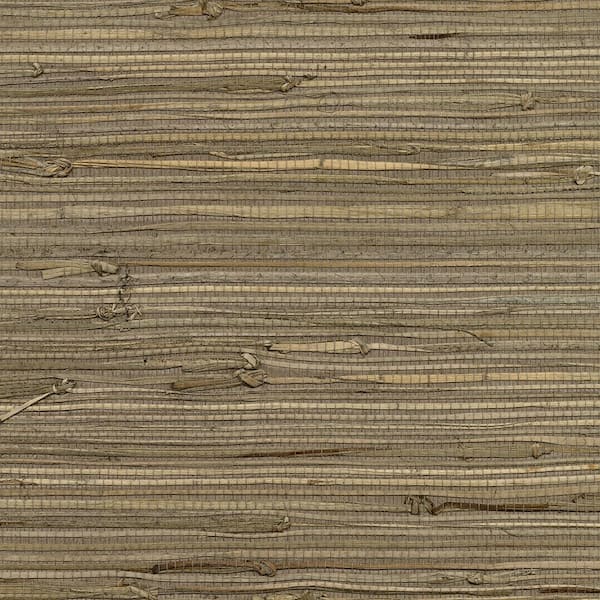 Kenneth James Anhui Brown Grasscloth Peelable Roll (Covers 72 sq. ft.)
