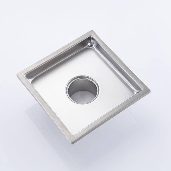Tahanbath 6 in W x 6 in D Stainless Steel Decorative Drain Tahanbath 6 in W x 6 in D Stainless Steel Decorative Drain