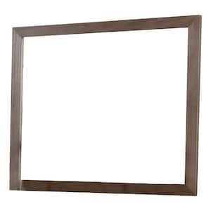 1.13 in. W x 40 in. H Wooden Frame Brown Wall Mirror
