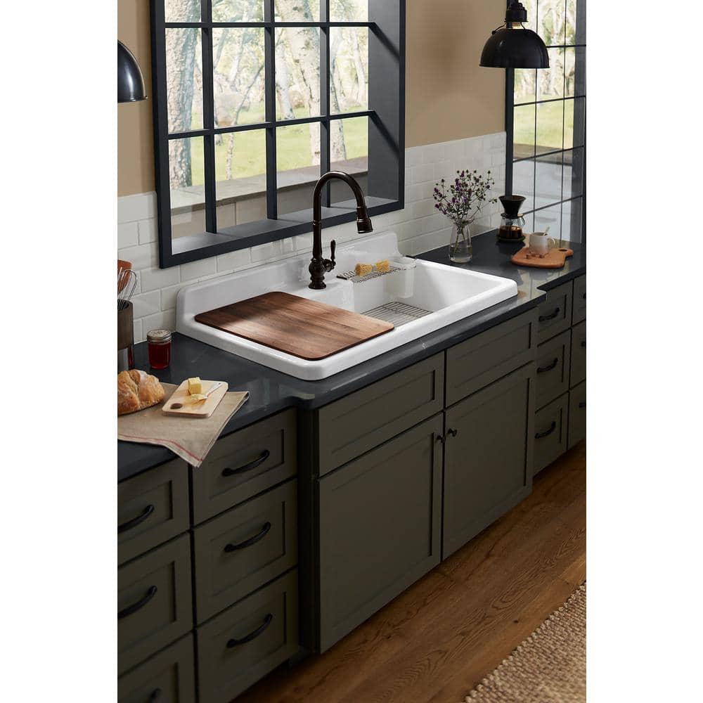 Oil-Rubbed Bronze Pull-Down Kitchen Faucet with Spray