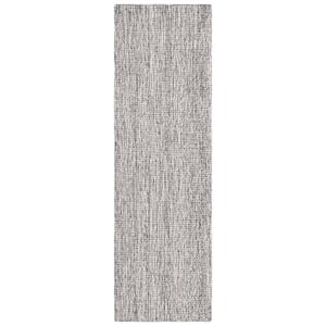 Abstract Black/Gray 2 ft. x 8 ft. Classic Crosshatch Runner Rug