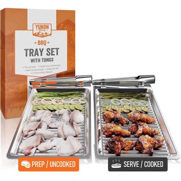 Prep and Serve Trays with Tongs