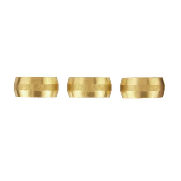 LTWFITTING 3/16-Inch Brass Compression Sleeves Ferrels ,BRASS COMPRESSION  FITTING(Pack of 50)