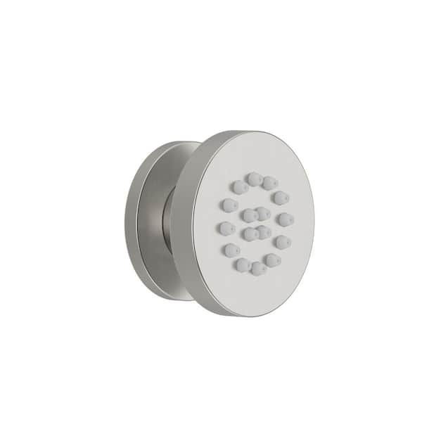 SerenityFlow 1 Body-Spray Single Handle 1-Spray Tub and Shower Faucet 1.8 GPM in. Brushed Nickel Valve Not Included