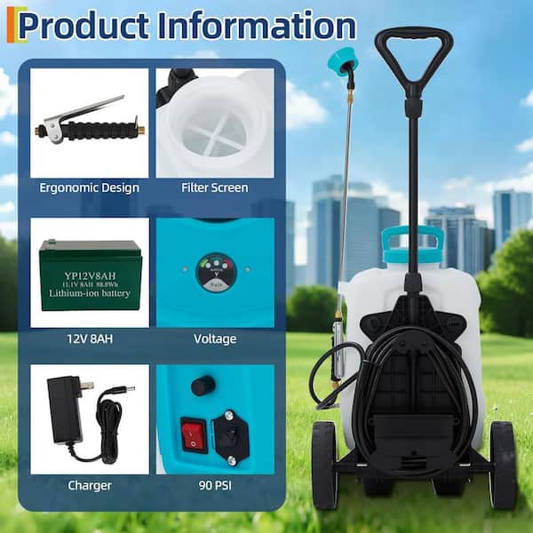 Garvee 4 Gal. Multi-Purpose Battery Powered Electric Sprayer with