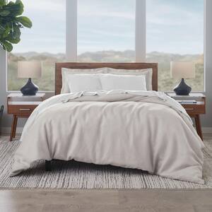 ELLA JAYNE 500 Thread Count Cotton 3-Piece Duvet Cover Set, Stone, Full/Queen Size