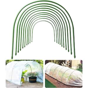 6-Pack 0.31 in. Dia Steel Greenhouse Hoops, Rust-Free Grow Tunnel, Support Hoops for Garden w/6 ft. x 20 ft. Film