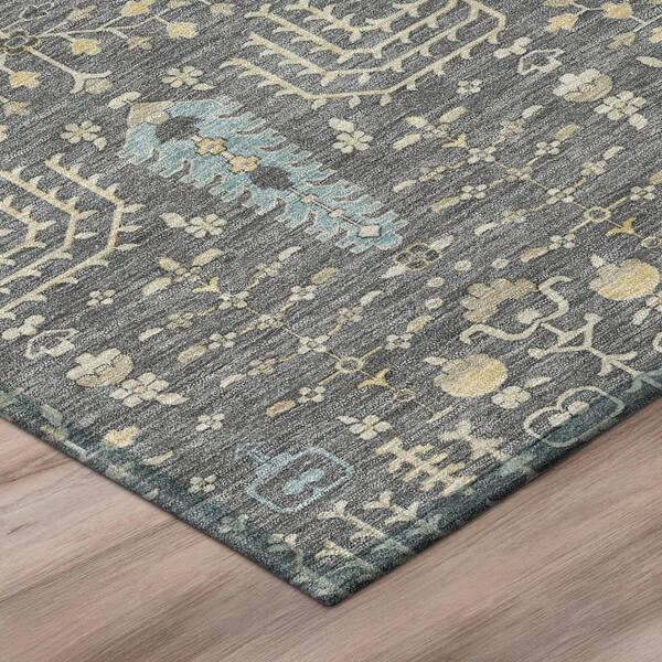 Chantille Machine Washable Indoor/Outdoor Abstract ACN3118 Gray 2 ft. x 7 ft. Runner Rug
