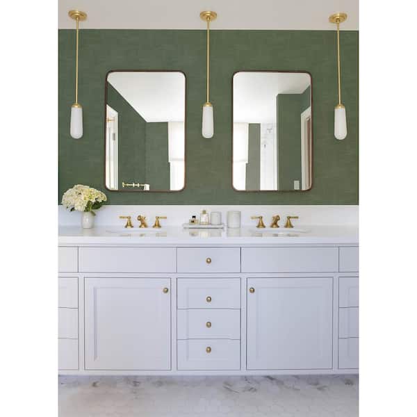 Reid Green Woven Geometric Non-Pasted Wallpaper