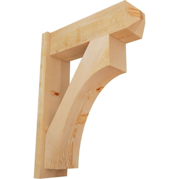 Ekena Millwork 8 in. x 34 in. x 26 in. Westlake Craftsman Rough Sawn Douglas Fir Outlooker