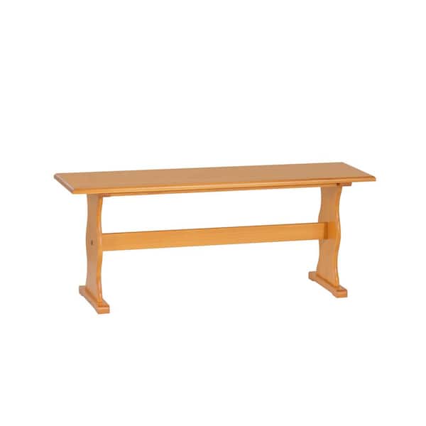 Linon Home Decor Kaylie Honey Pine 43.25"W x 12"D x 17.25"H Wood Bench