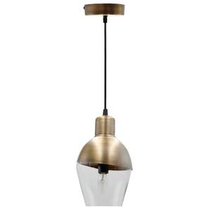 1-Light Gold Asymmetrical Pendant with Glass Shade