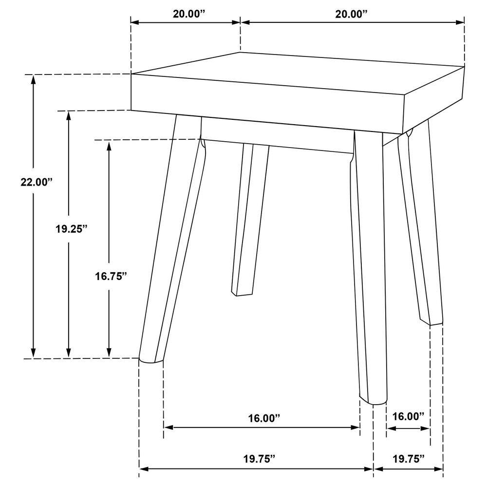 Walnut Brown Mid-Century Modern Rectangular Wood End Table