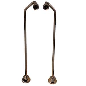 1/2 in. x 0.8 ft. Brass Offset Bath Supplies in Polished Nickel