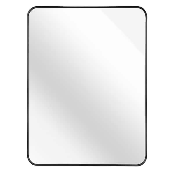 Ta. 30 in. W x 40 in. H Black Rectangle Framed Mirror