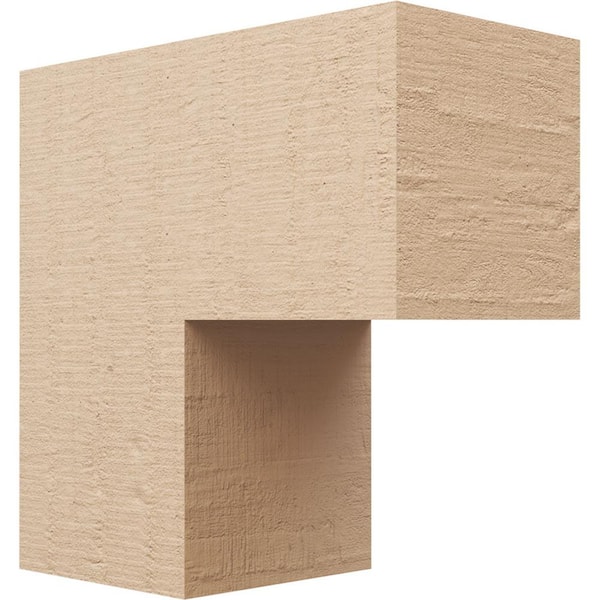 Ekena Millwork 10-in. x 20-in. x 20-in. Series 1 Classic Chapel Hill Rough Cedar Woodgrain Timberthane Polyurethane Corbel, Primed Tan