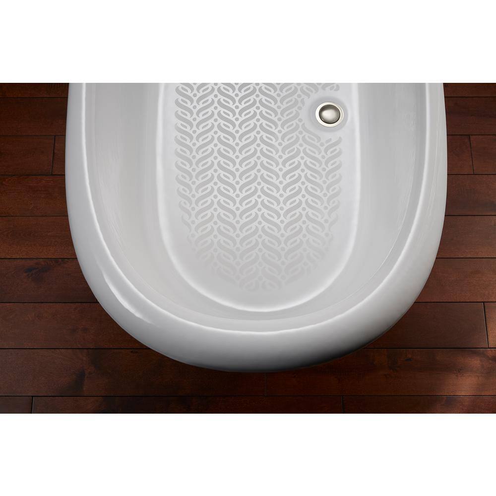 Artifacts 66" White and Black Cast Iron Clawfoot Freestanding Bath