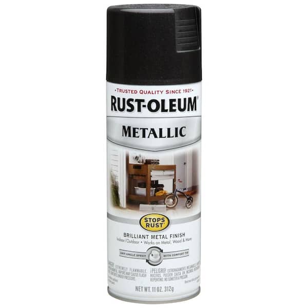Rust-Oleum Stops Rust 11 oz. Metallic Black Night Protective Spray Paint  7250830 - The Home Depot