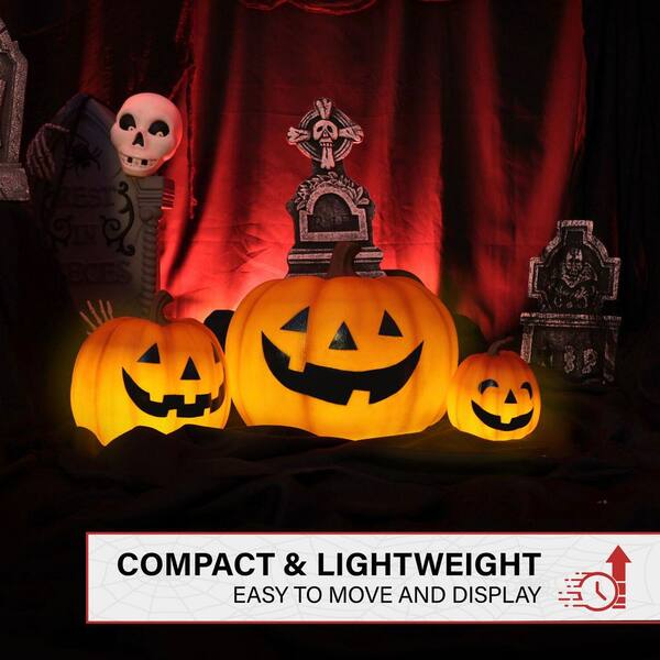 Haunted Hill Farm 29 in. LED 3 Stacking Pumpkins Blow Mold