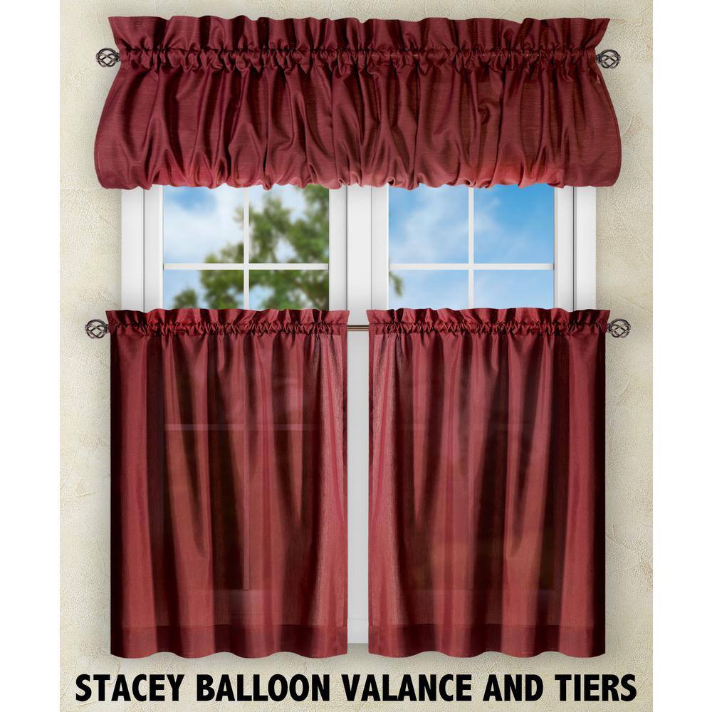 Merlot Sheer Cotton Polyester Rod Pocket Window Curtains