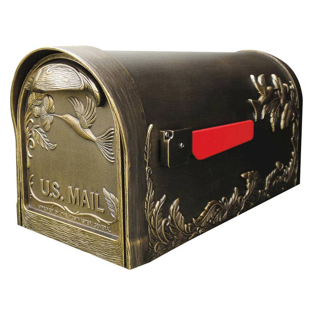Hummingbird Bronze Post Mount Mailbox SCB1005BRZ The Home Depot