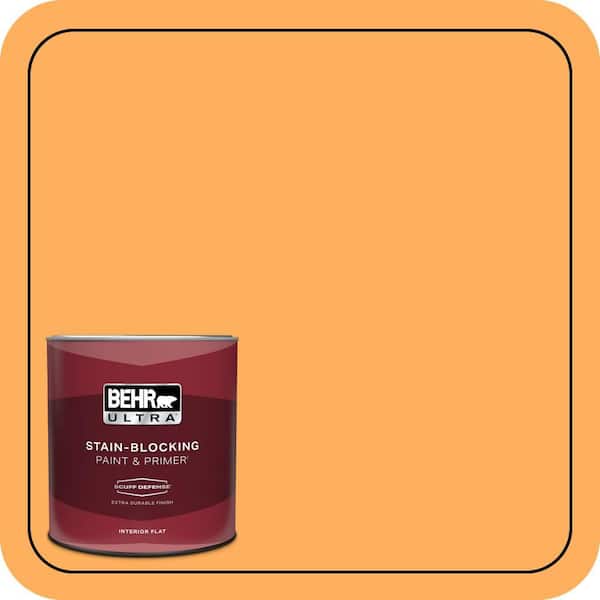 BEHR ULTRA 1 qt. #280B-5 Vintage Orange Extra Durable Flat Interior Paint & Primer