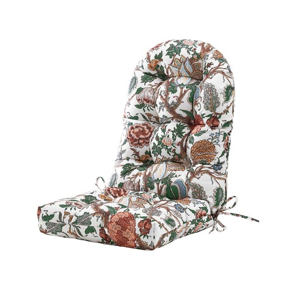 BLISSWALK 48 in. x 21 in. x 4 in. Outdoor Patio Chair Cushion for Adirondack High Back Tufted Seat Chair Cushion in Floral