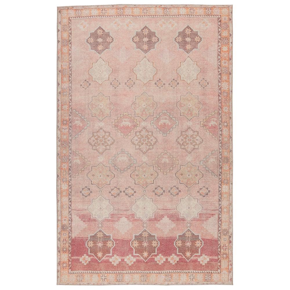 Reversible Blue Medallion 5' x 7' Easy Care Synthetic Rug