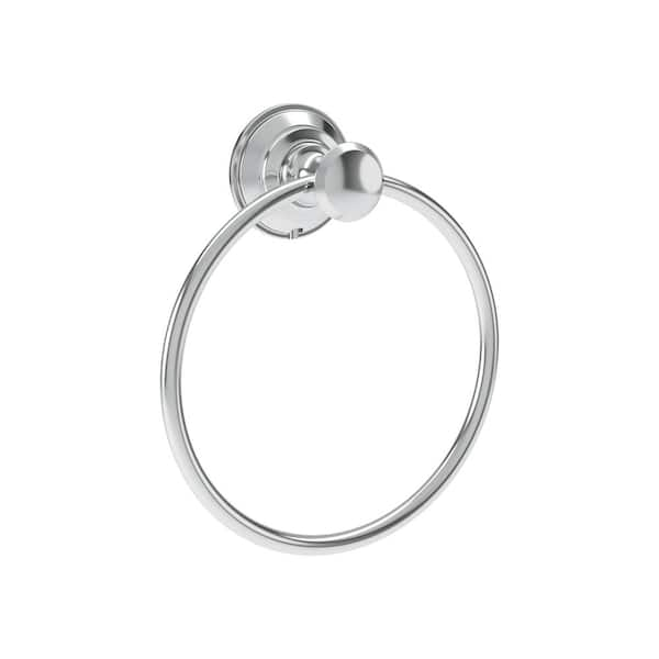 Braston Wall Mounted Bathroom Towel Ring in Polished Chrome