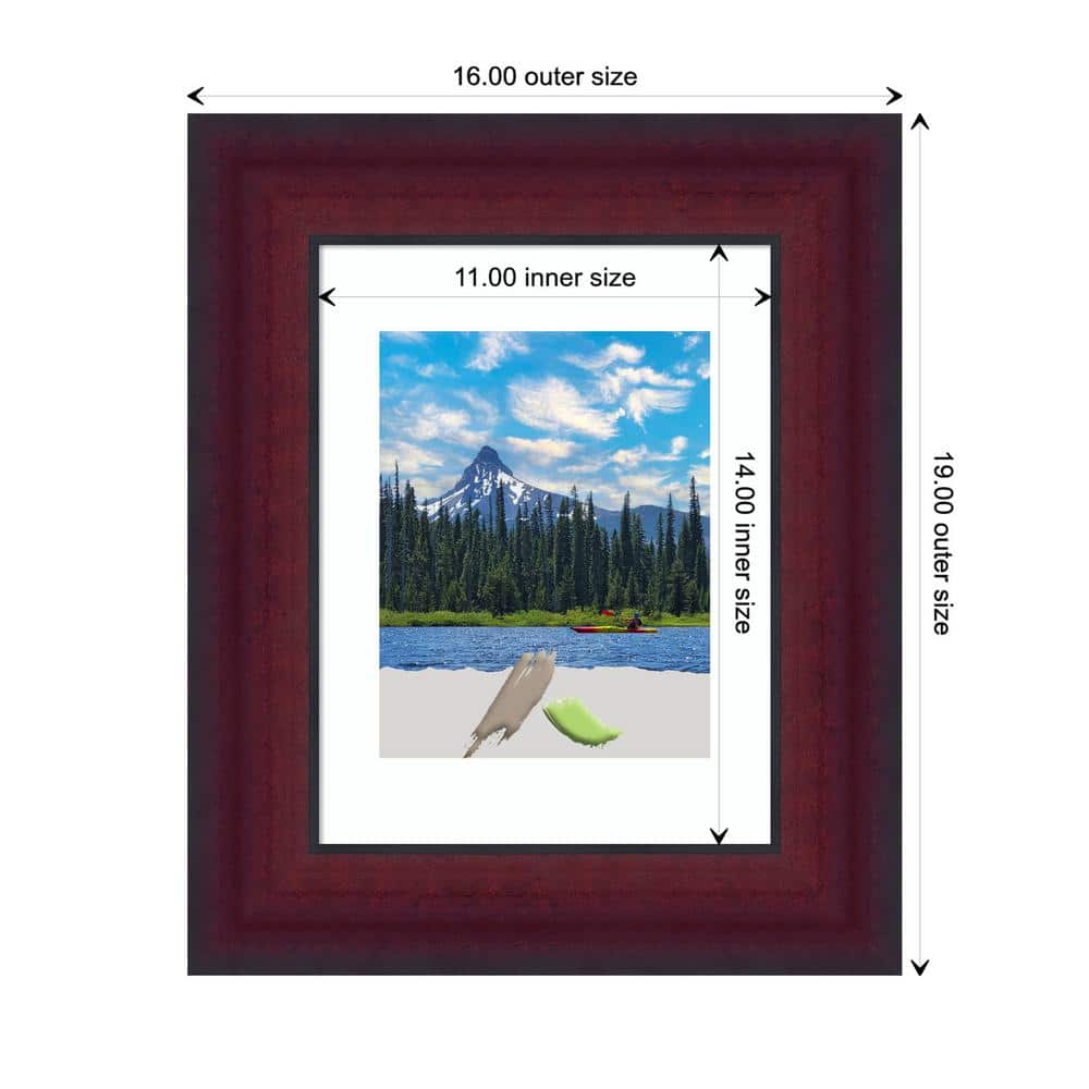 Canterbury Cherry Wood Picture Frame with Black Inner Edge