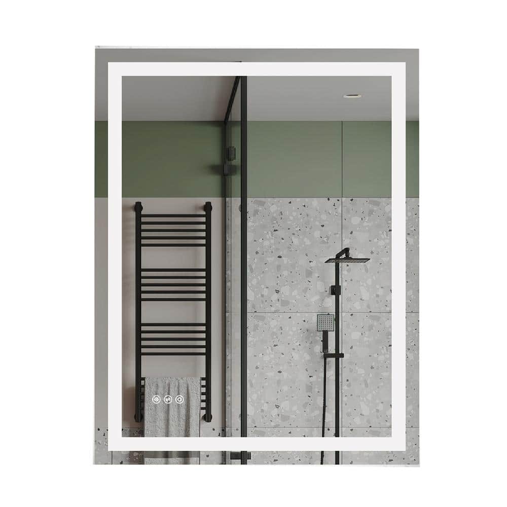 28 in. W x 36 in. H Rectangular Frameless LED Wall Bathroom Vanity Mirror with 3 Color Modes in Transparent price history on PriceWatchPro