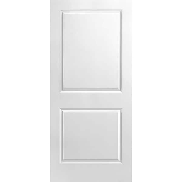 Masonite 36 in. x 80 in. 2-Panel Square Solid Core White Primed Smooth Composite Interior Door Slab