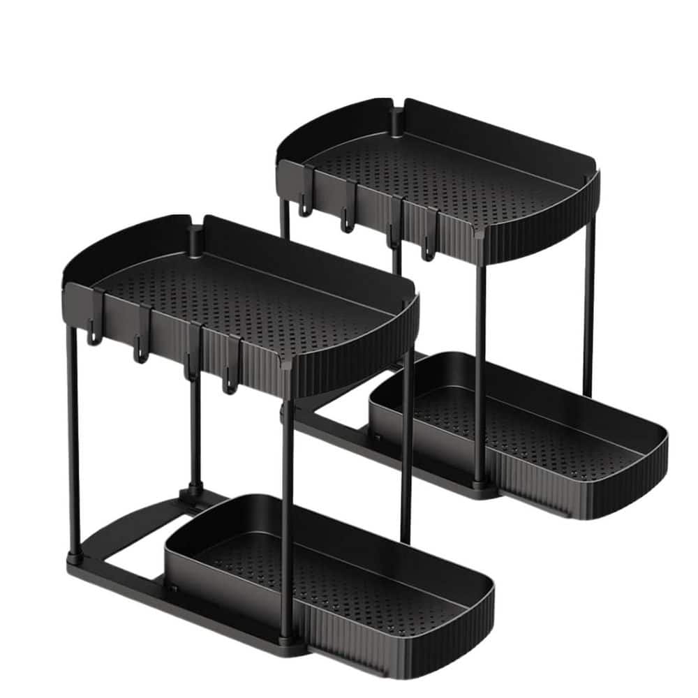 12.8 in. Multi-Purpose Pull-Out Storage Organizers for Bathroom and Kitchen