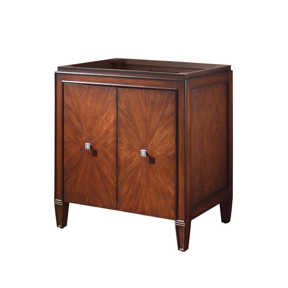 Brentwood 31" Walnut Wood Single Bathroom Vanity Base