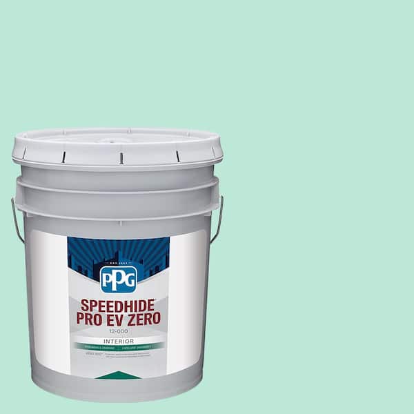 PPG SPEEDHIDE Pro EV Zero 5 gal. PPG1229-2 Wintergreen Mint Flat Interior Paint