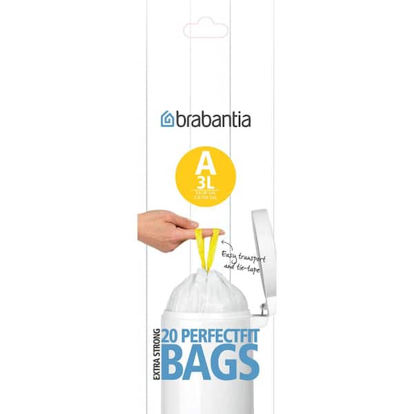 Box of 240 20 Litre Brabantia Perfectfit Extra Strong Bin Liners Size D 