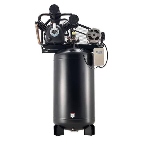 80 Gal. Heavy-Duty Air Compressor, Oil-Lubricated Compressor Tank, 10HP 17 SCFM, Air Compressors Max 175PSI, Electric