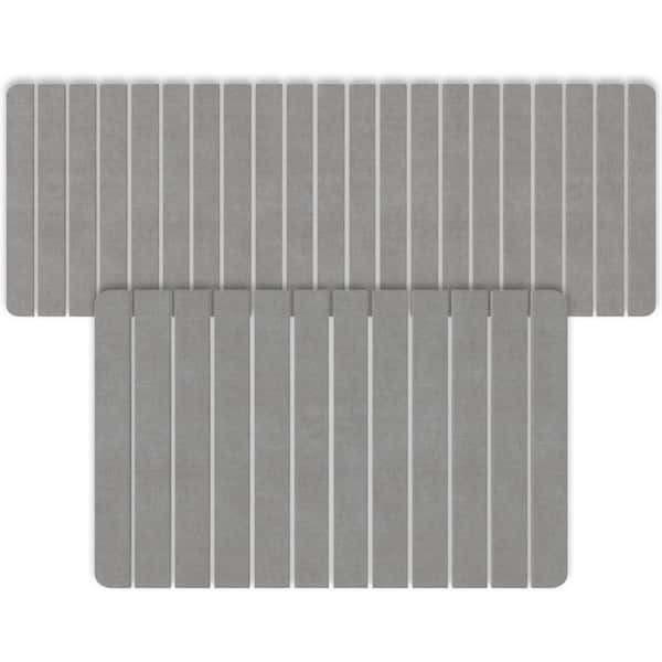 Diatomite Quick-Dry Stone Water-Absorbing Gray Bath Mat Set Large and Extra Large