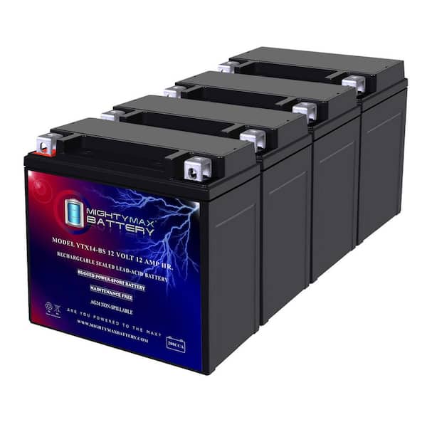 MIGHTY MAX BATTERY 12-Volt 12 AH 200 CCA SLA Battery (4-Pack)