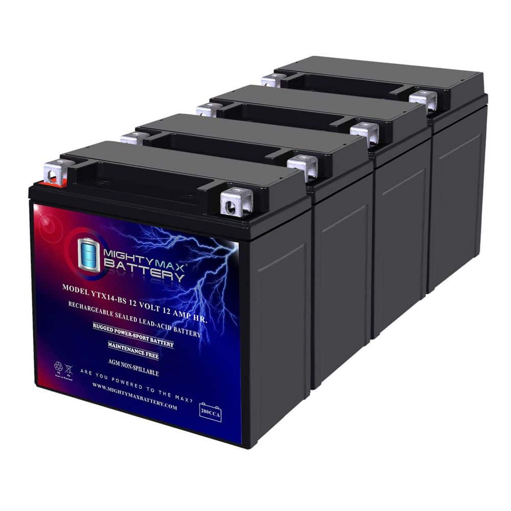 YTX14-BS Battery Replacement for PS-14BS-006 ATV Powersport - 4 Pack price history on PriceWatchPro