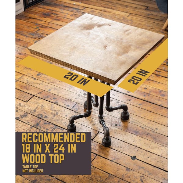 1/2 in. Black Pipe 16 in. W x 20 in. H Roots Design End Table Kit 1/2 in. Black Pipe 16 in. W x 20 in. H Roots Design End Table Kit