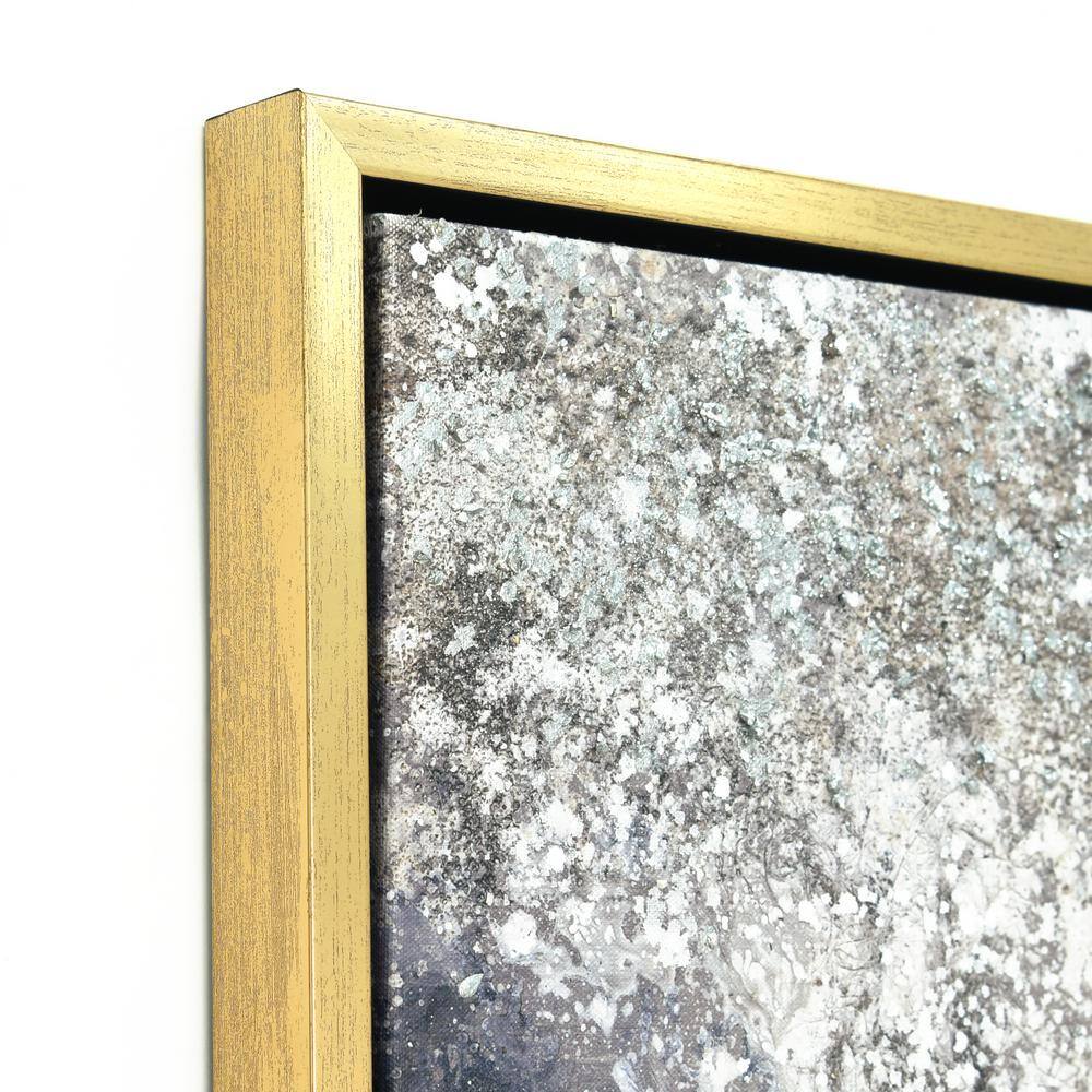 Nourishment Gold and Silver Abstract Hand Painted Canvas Art