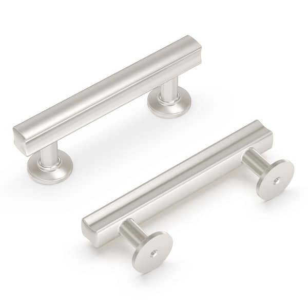 HICKORY HARDWARE Woodward 3 in. (76 mm) Center-to-Center Satin Nickel Finish Cabinet Pull (10-Pack)