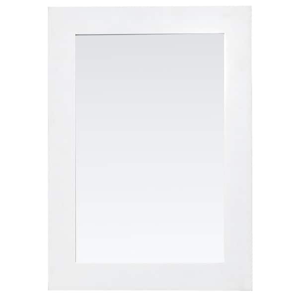 Home Decorators Collection 22 in. W x 30 in. H Framed Rectangular Bathroom Vanity Mirror in White