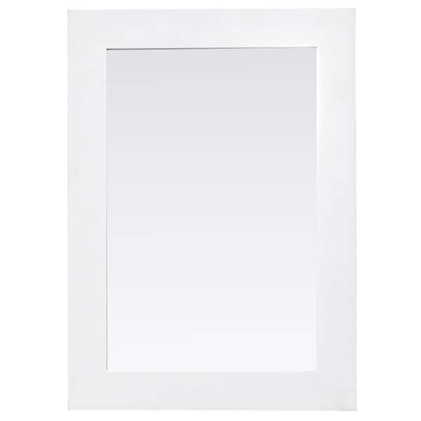 Home Decorators Collection Sonoma 22 in. W x 30 in. H Rectangular Framed Wall Mount Bathroom Vanity Mirror in White