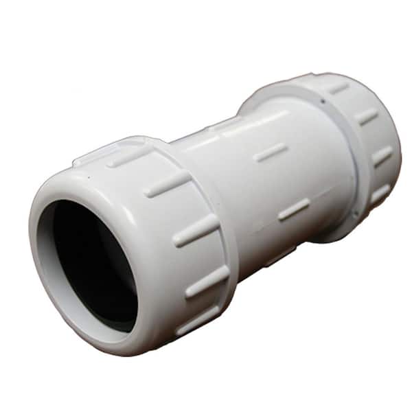 JONES STEPHENS 2-1/2 in. PVC Compression Coupling for Cold Water Lines