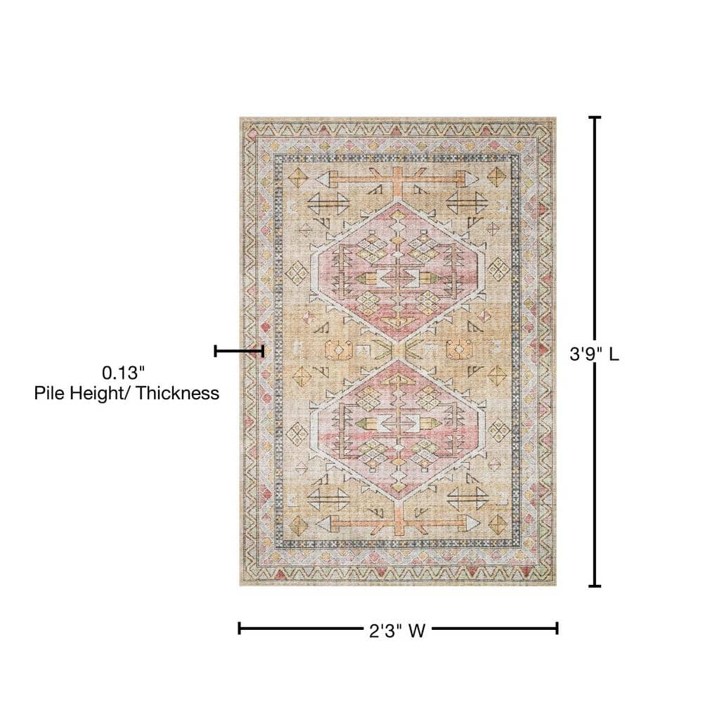 Reversible Blue Oriental Synthetic Rectangular Rug