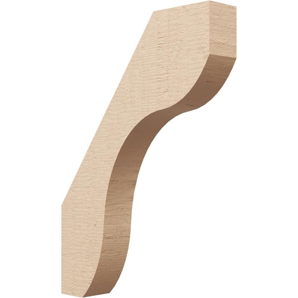 Ekena Millwork 3 in. x 22 in. x 16 in. Stanfield Rough Cedar Woodgrain Timberthane Polyurethane Knee Brace, Primed