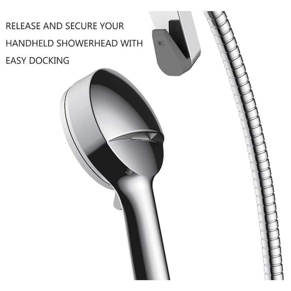 EasyDock 6-Spray Patterns 5 in. Wall Mount Dual Shower Heads in Chrome EasyDock 6-Spray Patterns 5 in. Wall Mount Dual Shower Heads in Chrome