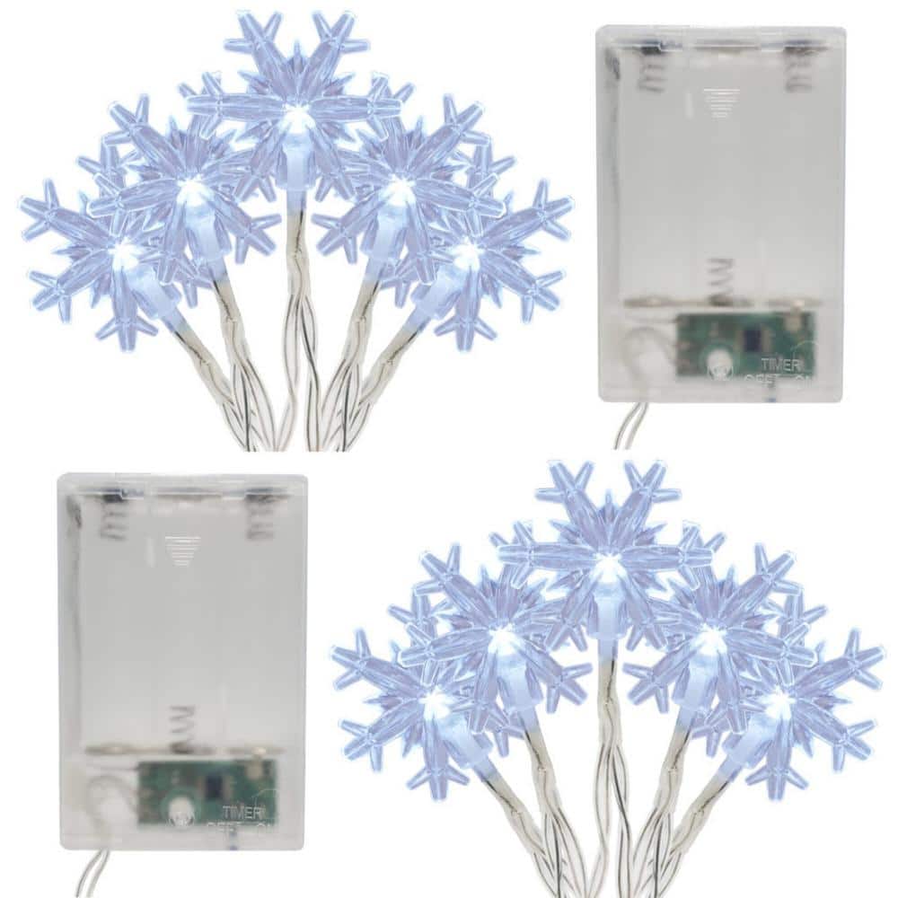 Battery Operated Silver Snowflake Glass Mason Jars - Set of 3 - LumaBase